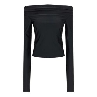 Andamane Tops, Dames, Zwart, XS, Wallis Shiny Lycra Top