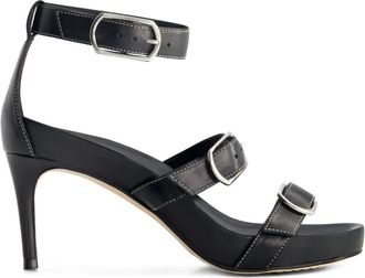 Bernardo Bernardo 1946 70mm Castel buckle-strap sandals - women - Calf Leather/Calf Leather/Calf Leather - 8 - Black