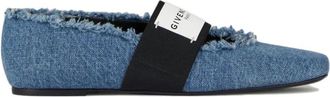 Givenchy Sliced Square Ballerinas - Dames - Ballerinas - Blauw - 39 EU - Leer - Schoenen