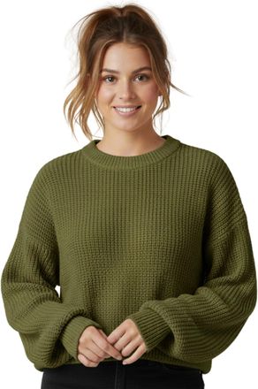 Janisramone Oversized Chunky Knit Womens Jumpers, Loose Fit Round Neck Long Sleeve Top, Warm Winter Knitted Ladies Sweater, Pullover Baggy Jumpers for Women UK Kh