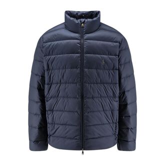 Polo Ralph Lauren Gewatteerd jack met opstaande kraag - Heren - Jassen - Blauw - Maat: 2XL Poliester