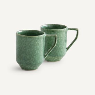 AM.PM Set van 2 mokken iin reactief geglazuurd aardewerk, Obidos
