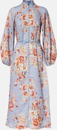 Zimmermann Awaken floral linen midi dress