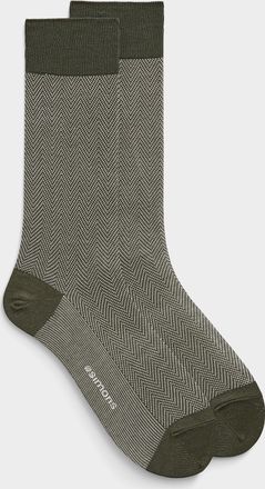 Le 31 Mens Stretch herringbone dress socks