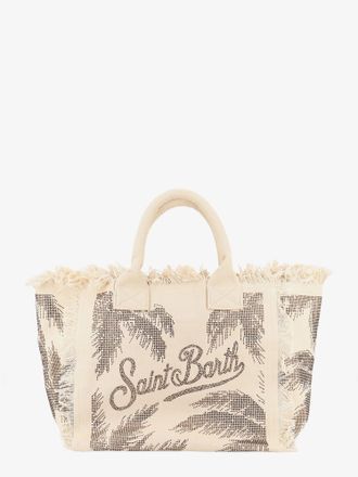 MC2 Saint Barth Borsa a spalla Vanity in canvas con dettaglio strass - MC2 SAINT BARTH - gender_Woman