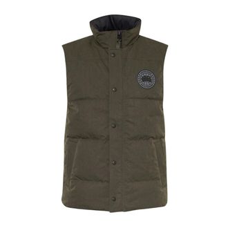 Canada Goose Vests, male, Green, Size: S Garson Black Label Vest