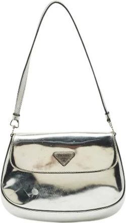 Prada Pre-owned Shoulder Bags, female, Gray, Size: ONE SIZE Pre-owned Vintage Shoulder Bag