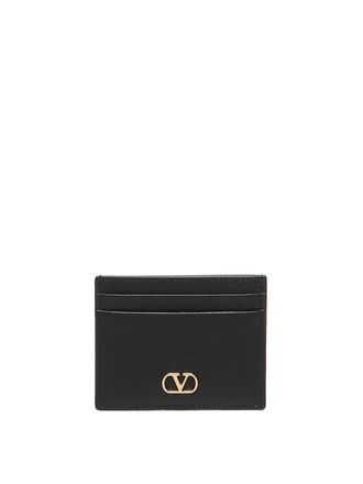 Valentino Garavani Vlogo Signature Leather Card Holder