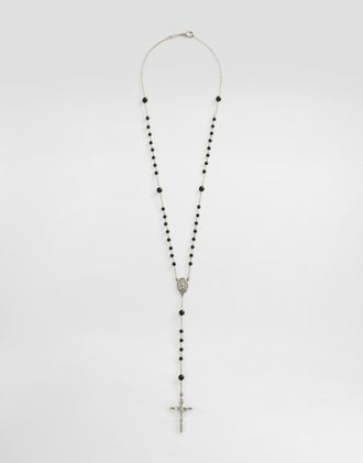 Dolce & Gabbana Rosary Necklace - Woman Silver Metal Onesize