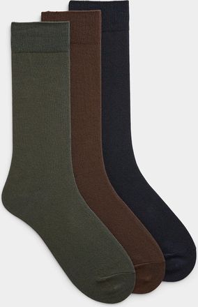 Le 31 Mens Solid stretch socks 3-pack