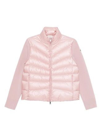 Moncler quilted shell jacket - women - Polyamide/Polyamide/Virgin Wool/Goose Down/Feather - L - Pink