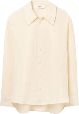 S&eacute;fr Wes Shirt - Dames - Overhemden - Beige - XL - Katoen - Overhemden