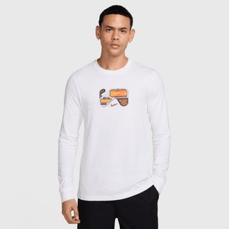 Nike Mens Nike Sportswear Long-Sleeve T-Shirt in White | HJ0588-100