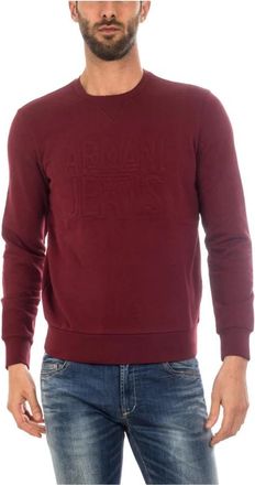 Armani Jeans Hoodies - Heren - Sweatshirts - Rood - XS - Katoen - Hoodies & sweatvesten
