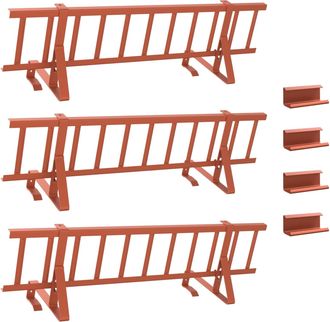 vidaXL Protector De Nieve Para Techo Rojo 300 X 29,5 X 34,5 Cm Acero Vidaxl