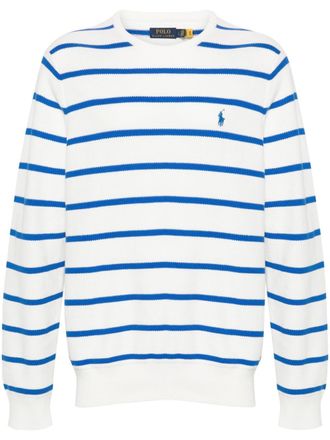Polo Ralph Lauren Polo Pony striped jumper - White