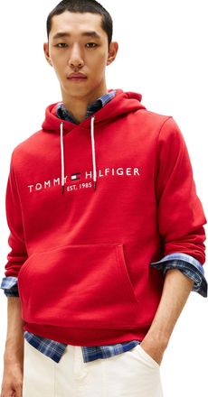 Tommy Hilfiger Herenlogo Hoodie (Rood)