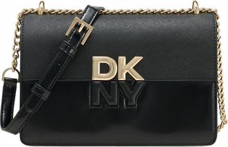 DKNY Echo Small Chain Flap Bag in Blk/gold at Nordstrom