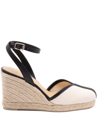 Castaner strap wedge espadrilles - women - Fabric/Raffia/Rubber - 35 - Neutrals