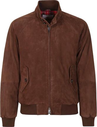 Baracuta Chocolade Suede Jas met Thermore Voering - Heren - Zomerjassen - Bruin - S - Leer - Jassen