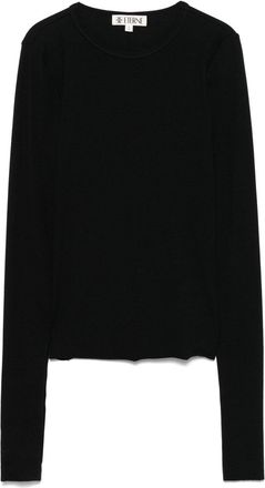 Éterne long-sleeve fitted top - Black