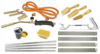 OEM Juego Grande De Esta&ntilde;ado: Pasta De Esta&ntilde;o, Cera, Esp&aacute;tulas, 3 Limas Planas, Quemador