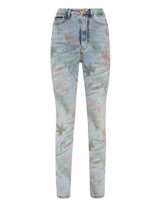 Philipp Plein Super High Waist Jegging Flowers