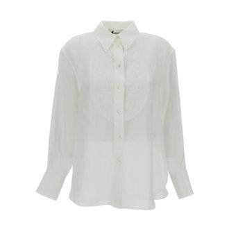 True Royal Shirts, female, White, Size: XS Ramie Camicia