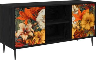 vidaXL Mueble De Tv Gennep 102 X 33 X 51 Cm Roble Negro Vidaxl