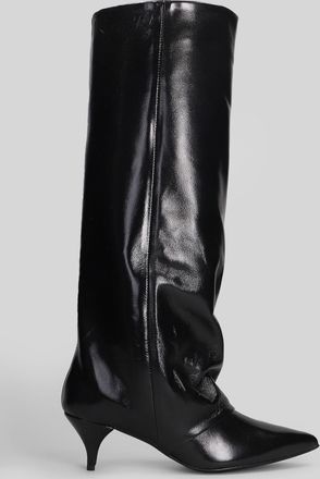Alchimia High Heels Boots In Black Leather
