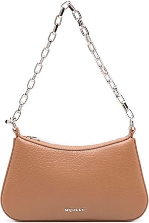 Alexander McQueen Borsa a spalla T-bar mini - Marrone