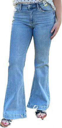 Judy Blue Fun And Flirty Flare Jeans In Medium Blue