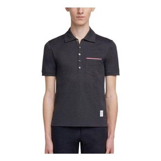 Thom Browne Collar Short Sleeve T-Shirt Charcoal MJP022A-01455-025
