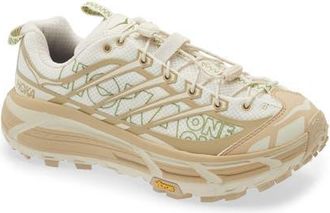 Hoka One One Mafate Three2 Wordmark Sneaker in Khaki /Oatmilk at Nordstrom, Size 10.5