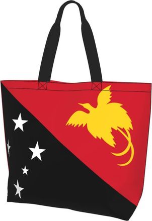 AOOEDM Flag Of Papua New Guinea Ladies Canvas Tote Reusable Shopping Bag