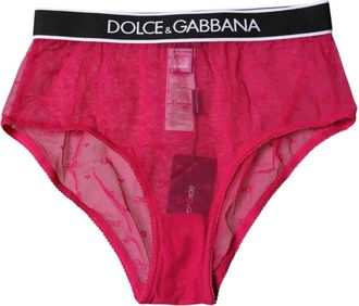 Dolce & Gabbana Mid Waist Panty - Dames - Onderbroek - Roze - S - Nylon - Ondergoed