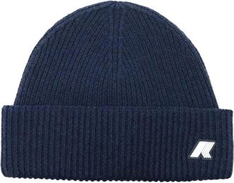 K-Way Brice Beanie - unisex - Hoeden - Blauw - 2XL - Wol - Accessoires