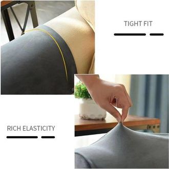 OEM 2 Fundas De Terciopelo Para Reposabrazos, De Spandex, El&aacute;sticas, Para Sillones Y Sof&aacute;s, Gris Claro