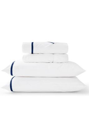 Christy Beaumont Luxury Cotton Percale Sheet Set Bundles in Navy at Nordstrom, Size California King