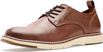 Deer Stags Executive Mens Dress Flat Shoes Cognac : 11.5 W, Faux Leather