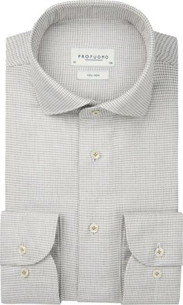 Profuomo overhemd strijkvrij beige