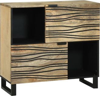 vidaXL Aparador Marr&oacute;n 80 x 33 x 75 cm madera maciza de mango Vidaxl