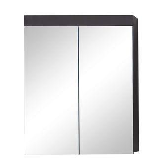 Trendteam Armadio Da Bagno Trendteam Amanda - 2 Porte Specchio - Grigio - 60x17x77cm