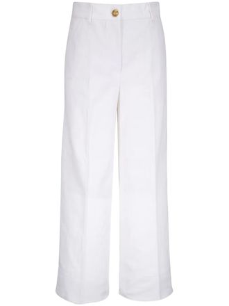 Akris creased wide-leg jeans - White