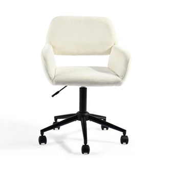 Urban Meuble C&oacute;moda y elegante silla de oficina beige con reposabrazos