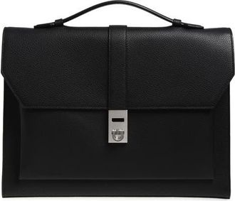 Ferragamo Twins Leather Top Handle Bag in Nero Nero Nero at Nordstrom