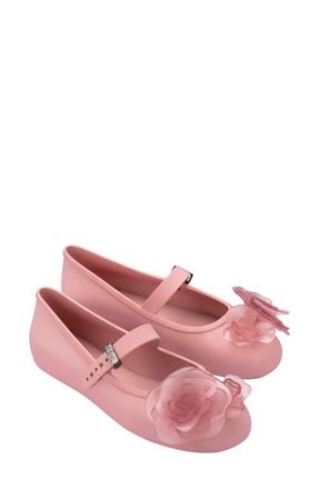 Melissa Soft Ballerina Petals Mary Jane Flat in Pink at Nordstrom, Size 10