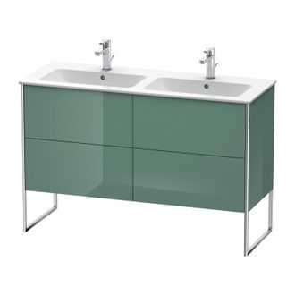 Duravit Duravit Xsquare Vanity Unit Standing 128.0 X 47.8 Cm, 4 Cajones, Para Lavabo Me De Starck 233613, Color (frente/cuerpo): Jade Laca Alto Brillo - Xs444