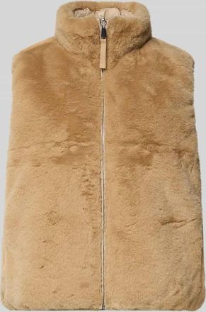 s.Oliver Red Label Regular Fit Webpelzweste mit Wendefunktion in Beige, Größe 34