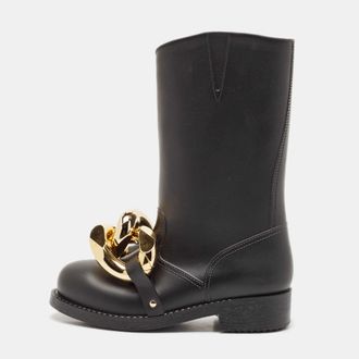 J.W.Anderson J. w.anderson Black Rubber Chain Rain Boots